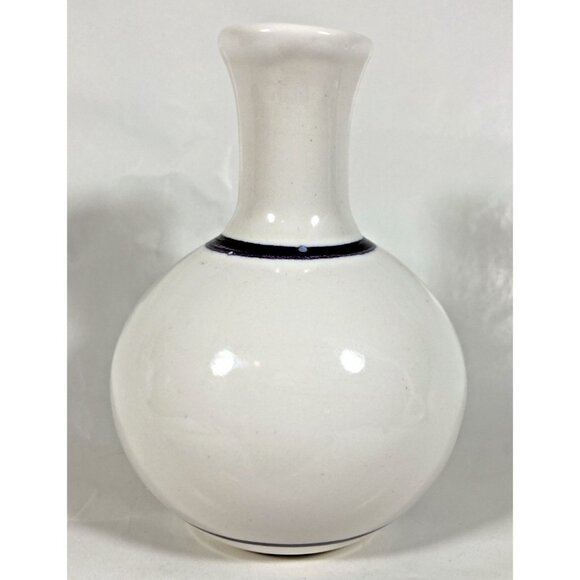 Saskatoon Kurenda Pottery Vase White Small Blueberry Berry Handpainted Canada - Picture 2 of 9